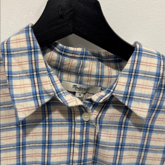 Madewell Flannel Oversized Boyshirt Benton Plaid Shirt E0345 - Picture 6 of 9
